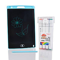 Скетч маркери 12 шт для малювання двосторонні + Планшет