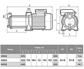 Поверхневий насос MRS5 NPO, фото 2