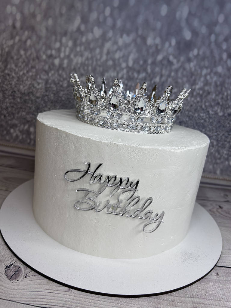 Корона для торта, діадема, тіара (залізна) срібло - фото покупців 1