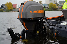 Тролінговий електромотор Stronger 60 lbs, інсталяція на підвісний бензиновий мотор, фото 2