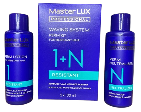 Набір для хімічного завивання волосся Master Lux Professional Resistant посилена формула, фото 1