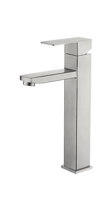 Змішувач для умивальника Dante LM71133 з нержавіючої сталі, високий, фото 1