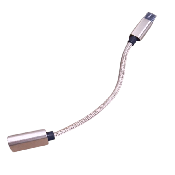 Кабель-перехідник Type-C/USB 15 см золотий, Кабель Type-C/USB, Перехідник для зарядки