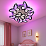 Led люстра метелики для дитячої кімнати з пультом Diasha 105W до 20 м² колір Білий OS8067/5+1WH 3color, фото 2
