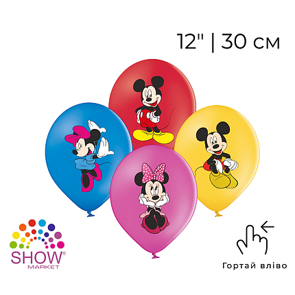 Принт 075 SHOW-ШОУ 12" Міккі та Мінні, фото 1