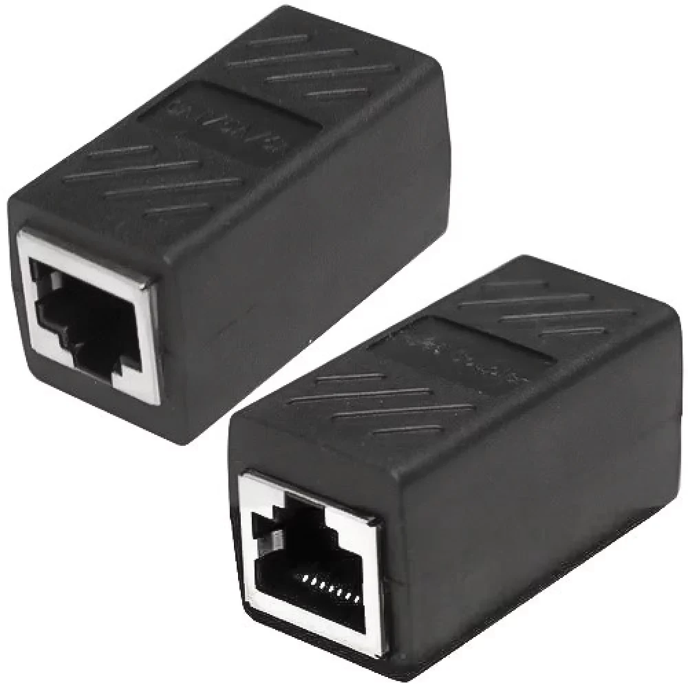 З'єднувач крученої пари 1гн.-1г. (RJ-45), чорний