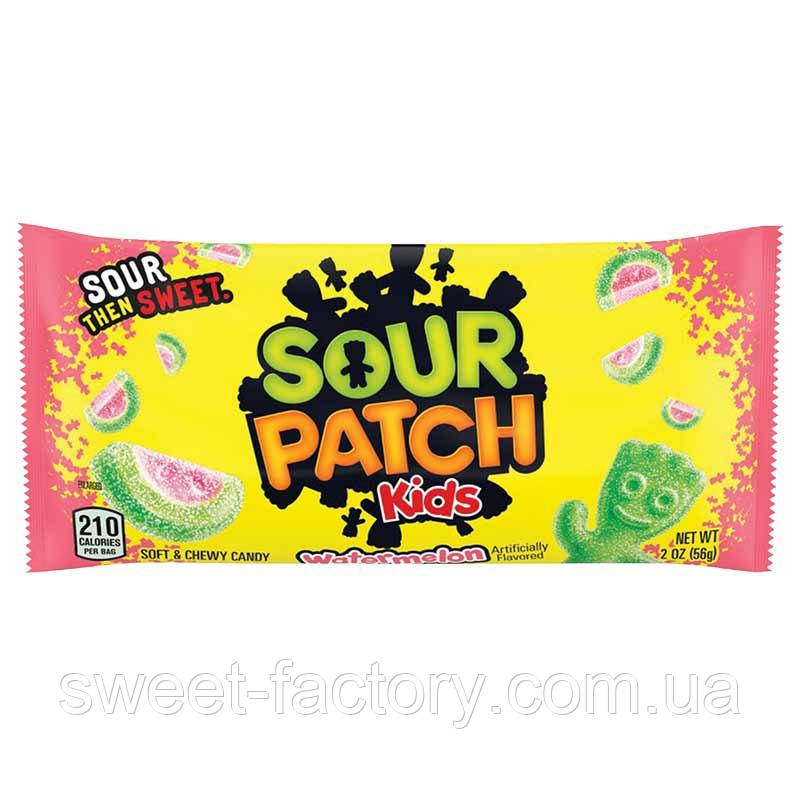 Цукерки желейні Sour Patch Kids Watermelon 56g, фото 1