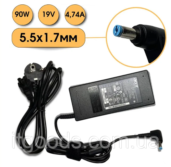Lot De 4 Chargeurs Secteur ACER Delta 19V 4.74A 90W - Modèle ADP-90SB BB, Compatible Aspire Et Autres