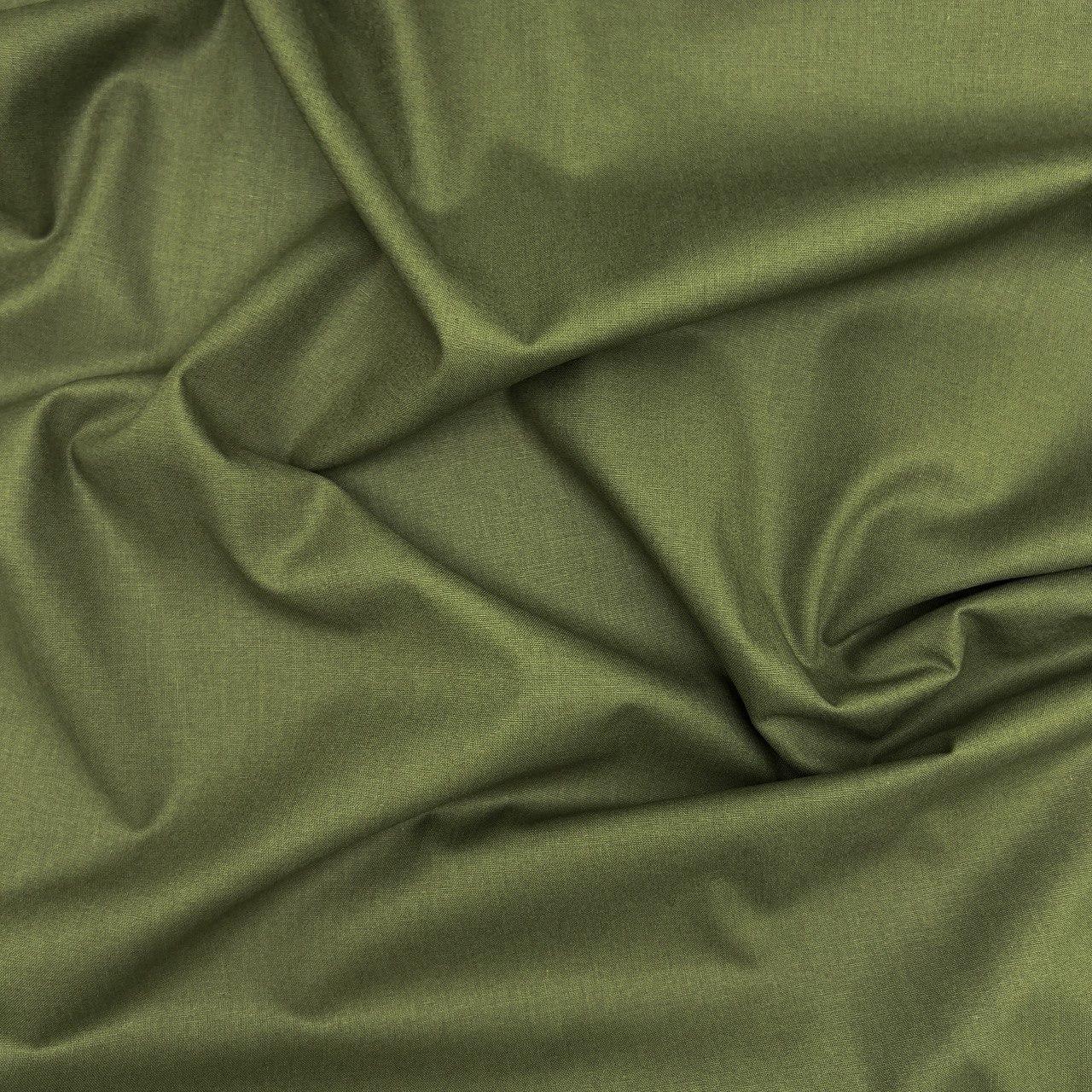 Турецька бавовняна тканина ранфорс зелений ліс No90 240 см, фото 1