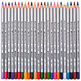 Кольорові олівці RedPine FT-12B, 24 кольори, металевий пенал, фото 3