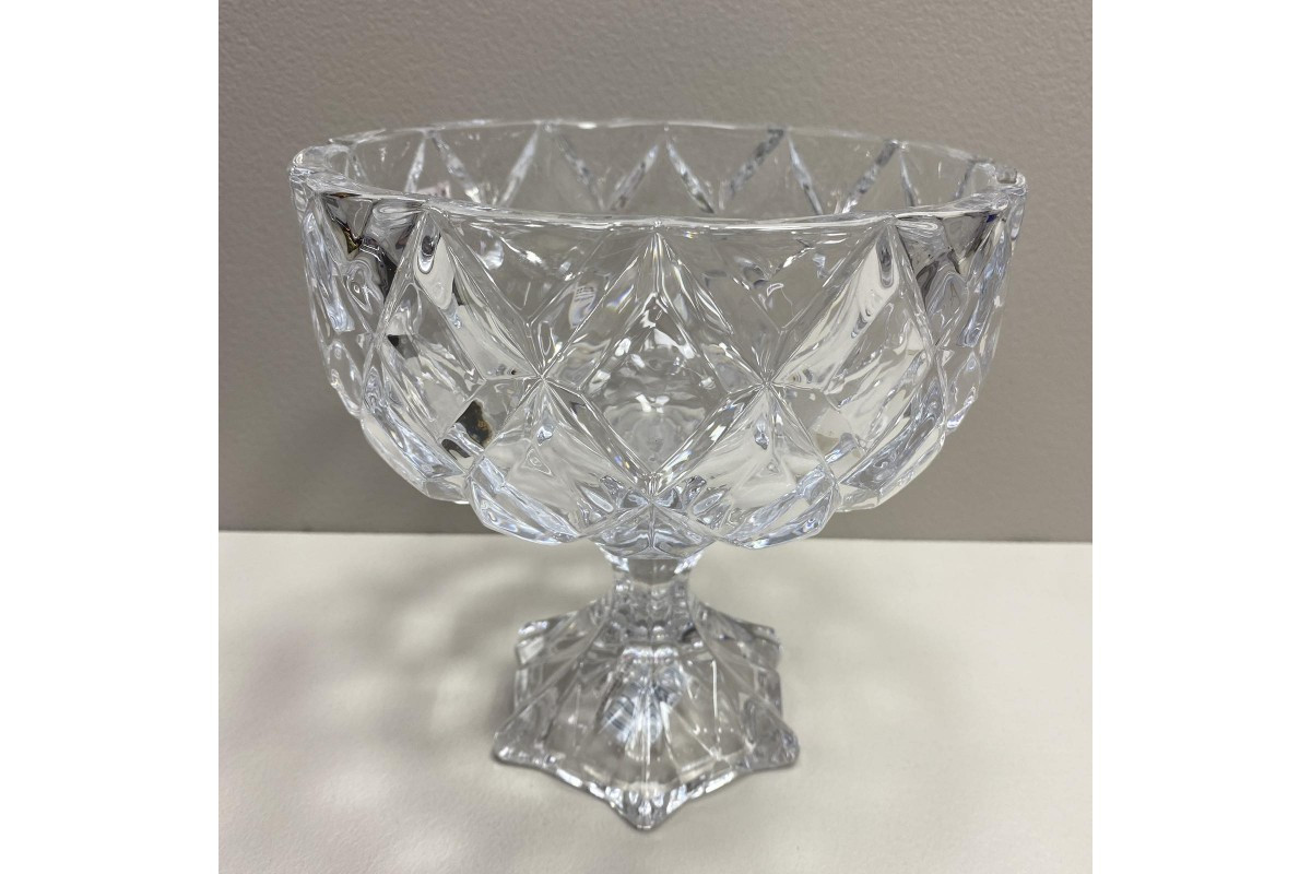 Цукерниця на ніжці скляна 17.8 см Diamond Yujing 7081-2, фото 1