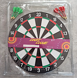 Дартс класичний, двухсторонній 36 см, 6 дротиків, фото 3