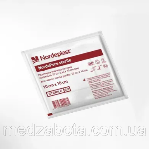 Пов'язка пластирна неткана 10см*10см NordePlast