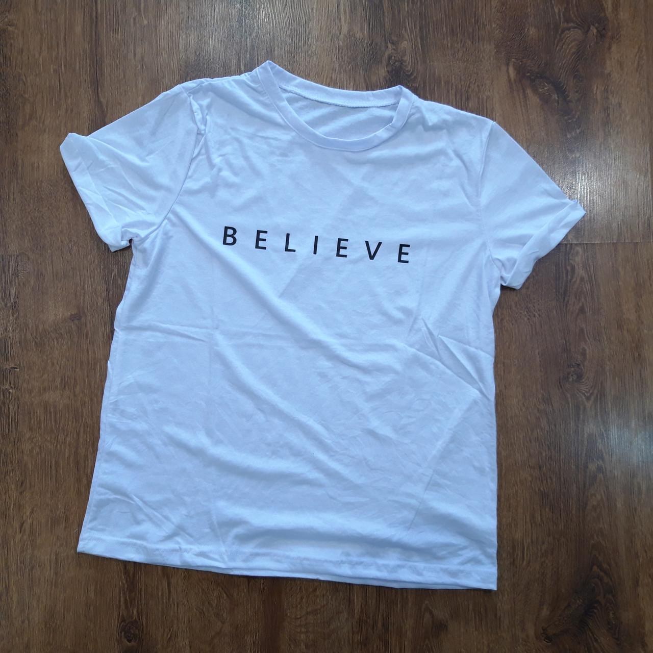 Жіночі футболки "BELIEVE" Туреччина Білі