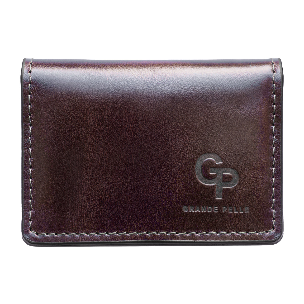 Обкладинка Grande Pelle для айді паспорта та карток бордового кольору з натуральної шкіри