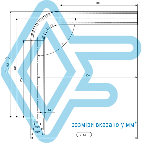Патрубок d=18 l=200х200, фото 3