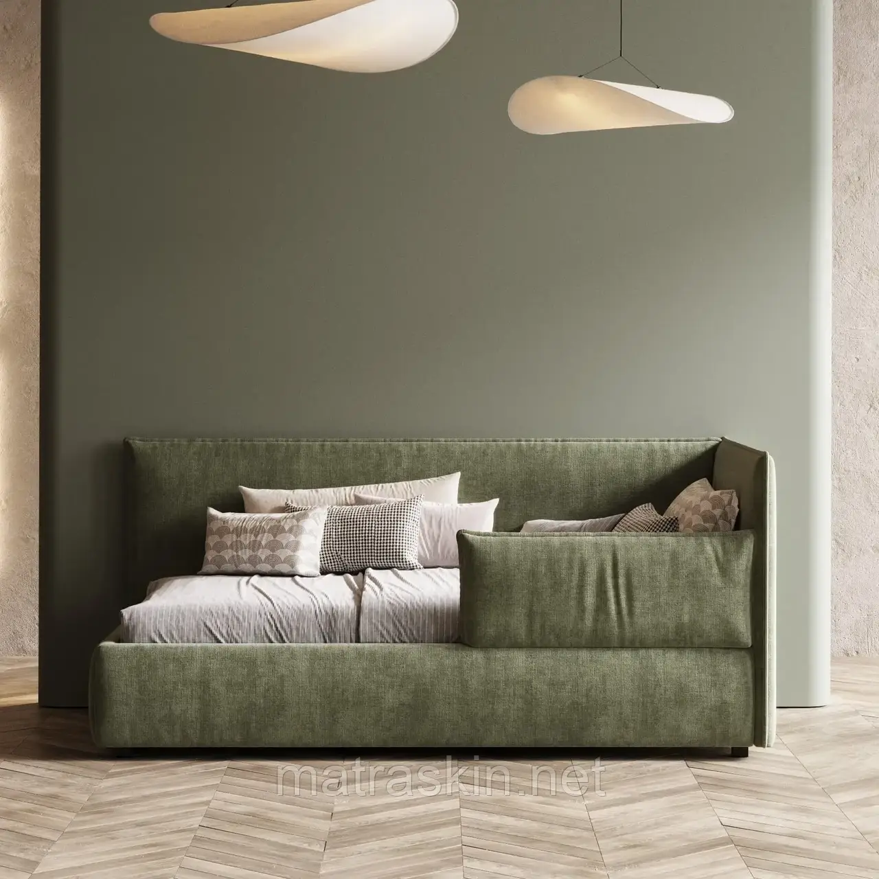 Мягкая кровать с подъемным механизмом Smile, фото 1