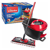 Набір для прибирання Vileda ULTRAMAX TURBO 2в1 Microfibre 163425 Швабра + відро з віджимом (Чехія)