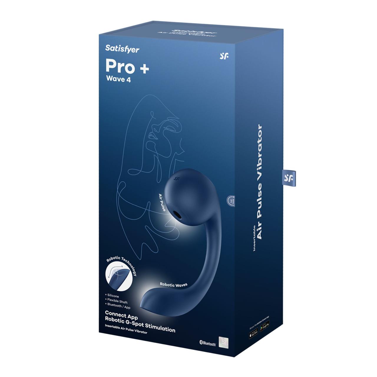 Силіконовий вагінально-кліторальний вібратор Satisfyer Pro+ Wave 4 Connect App