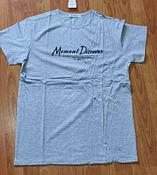 Чоловіча футболка 100% Бавовна Марка "DOOMILAI" Арт.8802 (сіра)