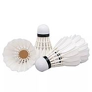 Волан перовий білий Yusheng 12 шт. (402), фото 2