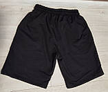 Підліткові трикотажні шорти для хлопчика Туреччина A&M на 9-16 років чорні з кишенями, фото 2