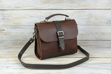 Жіноча сумка Марта з натуральної шкіри колір Вишня