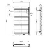 Рушникосушарка електрична 480х800 NAVIN Авангард ліва, чорна, гарантія, фото 7