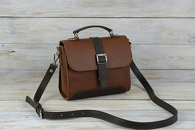 Жіноча сумка Марта з натуральної шкіри колір Коричневий