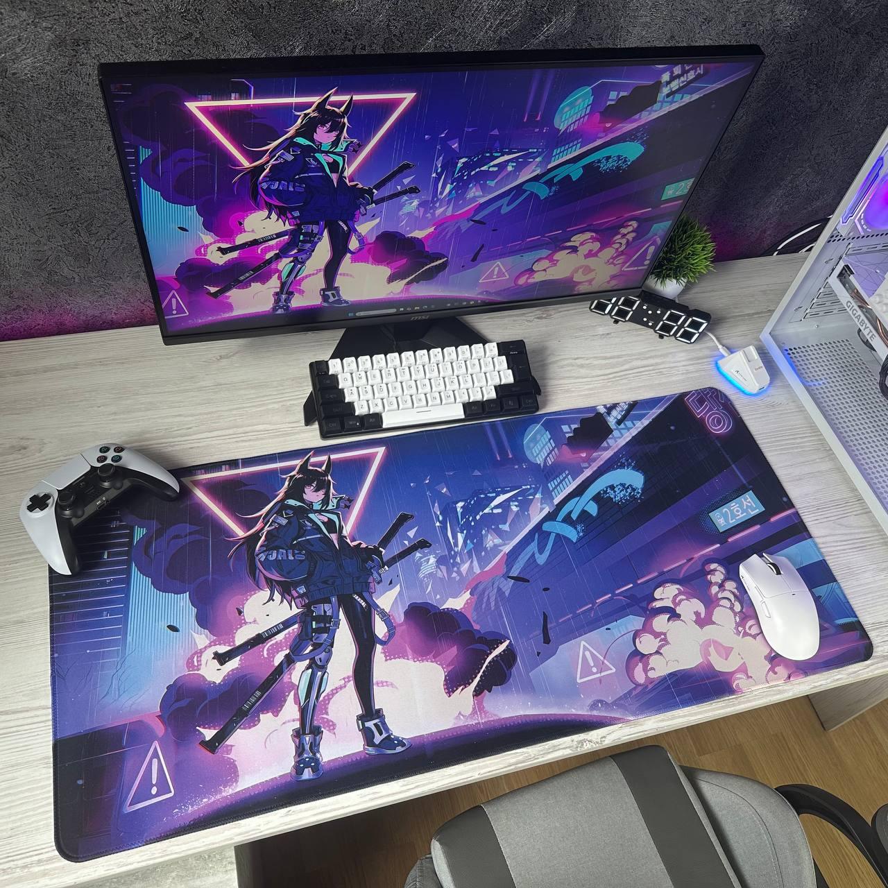 Килимок для комп'ютерної миші та клавіатури 900x400x3 YL XL13 ігрова поверхня на стіл з принтом аніме, фото 1