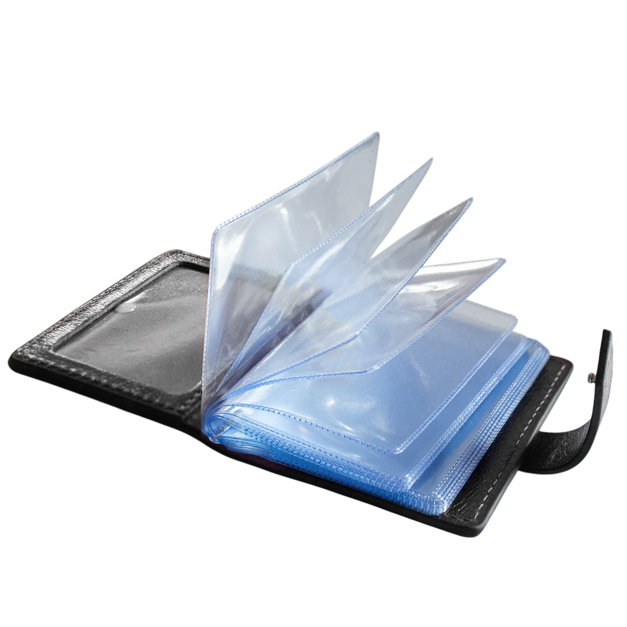 Кардхолдер Grande Pelle глянцева шкіра чорний