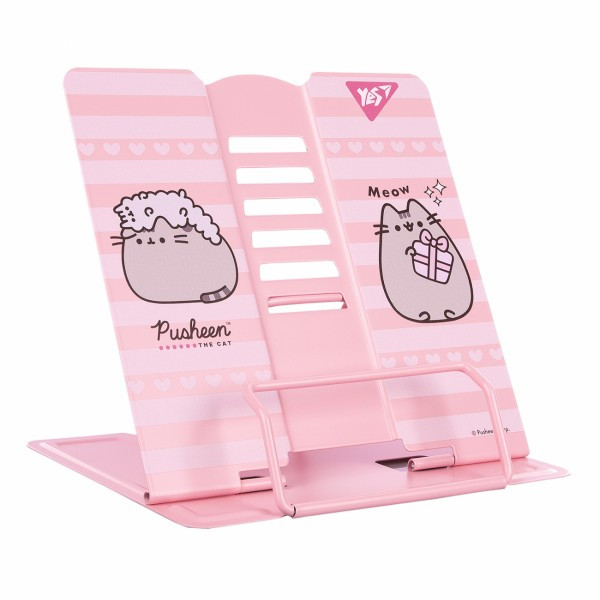 Підставка для книг " Yes" "Pusheen" 470529 металева рожева