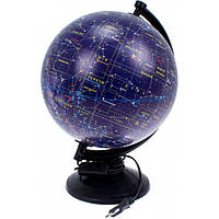 Глобус 260мм Зоряне небо лакований з підсвіткою (368-5)