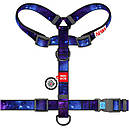 Шлея M 50-80 см анатомічна H-подібна WAUDOG Nylon з QR паспортом, "NASA" для собак, фото 2