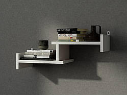 Полиця навісна на стіну MebelProff П-13, книжкова полиця, декоративна полиця в кімнату, будинок. Німфея Альба