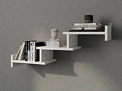 Полиця навісна на стіну MebelProff П-14, книжкова полиця, декоративна полиця в кімнату, будинок. Німфея Альба