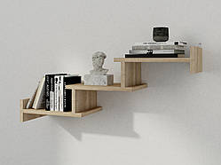 Полиця навісна на стіну MebelProff П-14, книжкова полиця, декоративна полиця в кімнату, будинок. Дуб Сонома