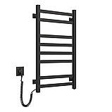 Рушникосушарка електрична 480х800 NAVIN Авангард ліва, чорна, гарантія, фото 3