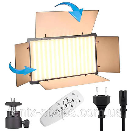 Професійне відеосвітло для фото та відео зйомки LED LIGHT RL-1200 з пультом ДУ 60 Вт, фото 1