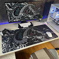 Килимок для комп'ютерної миші та клавіатури 900x400x3 YL XL09 ігрова поверхня на стіл з принтом Дракон