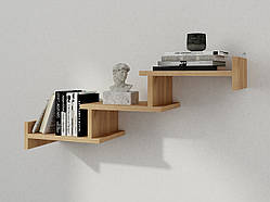 Навісна полиця на стіну П-14, книжкова полиця, декоративна полиця в кімнату, будинок.