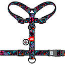 Шлея L 60-100 см анатомічна H-подібна WAUDOG Nylon з QR паспортом, Нескінченні світи для собак, фото 2