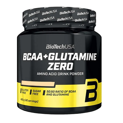 Амінокислоти BioTech BCAA+Glutamine Zero 480 g Orange, фото 1