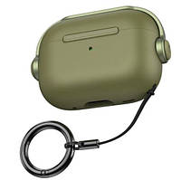 Чохол Deexe Headset Style для Apple AirPods 3 оливкового кольору