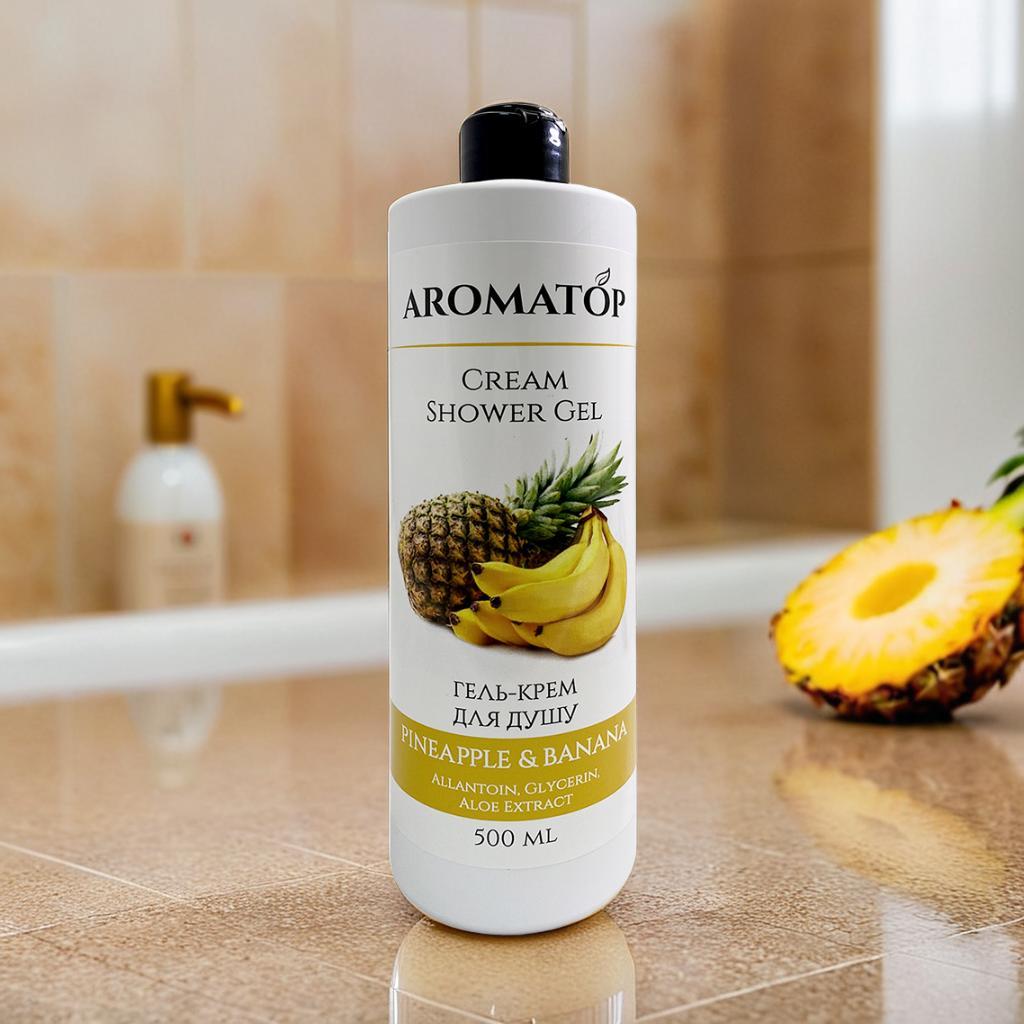 Крем-гель для душу Aromatop ананас - банан, 500 мл, фото 1