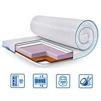 Тонкий матрац-топер на диван Cocos Komfort 80x190, жакардовий чохол ТМ Eurosleep