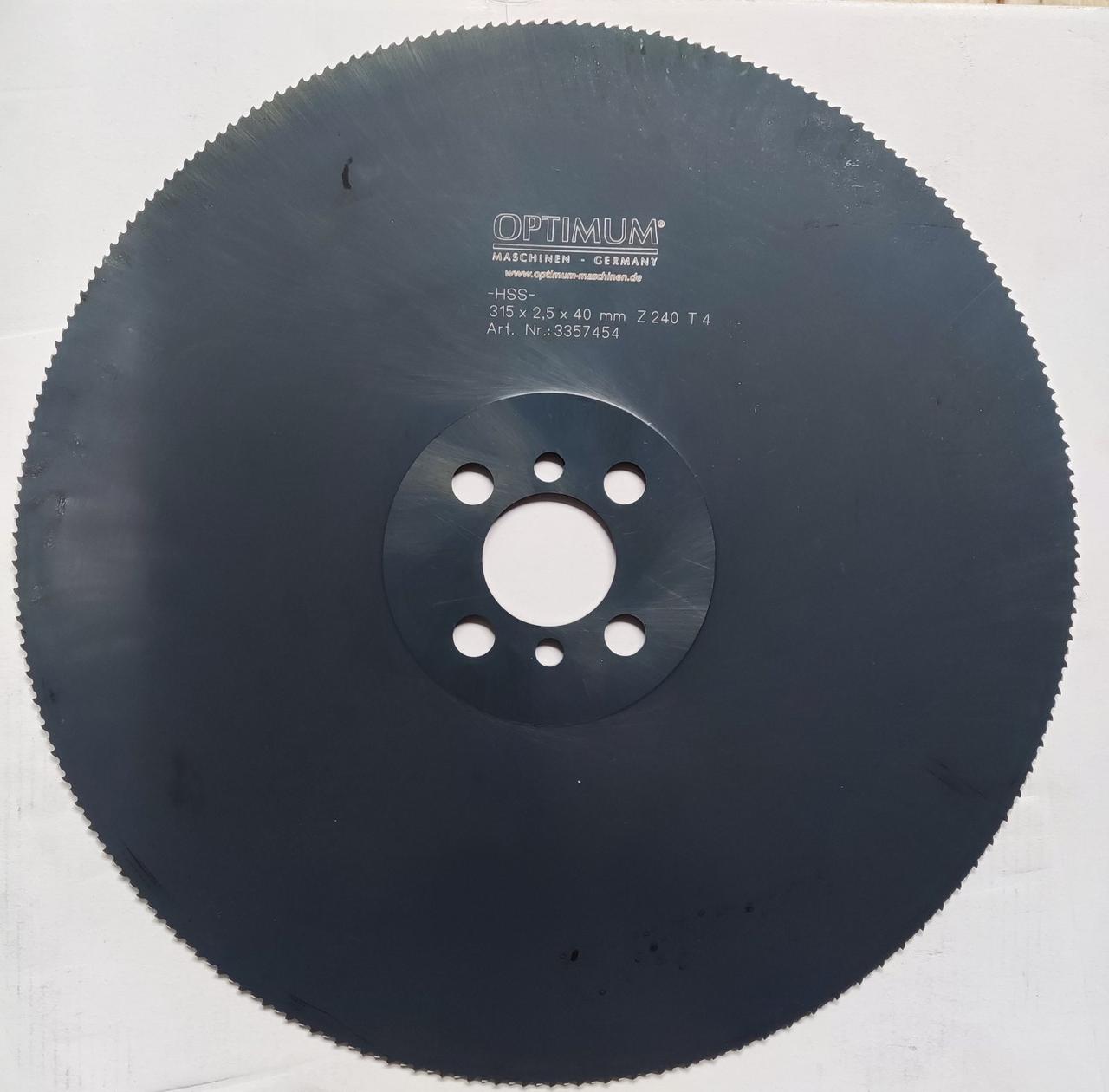 Пиляльний диск по металу Optimum HSS 275x2.5x40 мм t4, Італія, фото 1