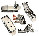 Натяжний замок з нержавіючої сталі з пружинним механізмом і ключем, фото 2