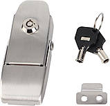 Натяжний замок з нержавіючої сталі з пружинним механізмом і ключем, фото 7