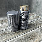 Пазл Головоломка футляр для грошей Лабіринт Альтернатива конверту для грошей Шовк Срібло з ромбами, фото 3